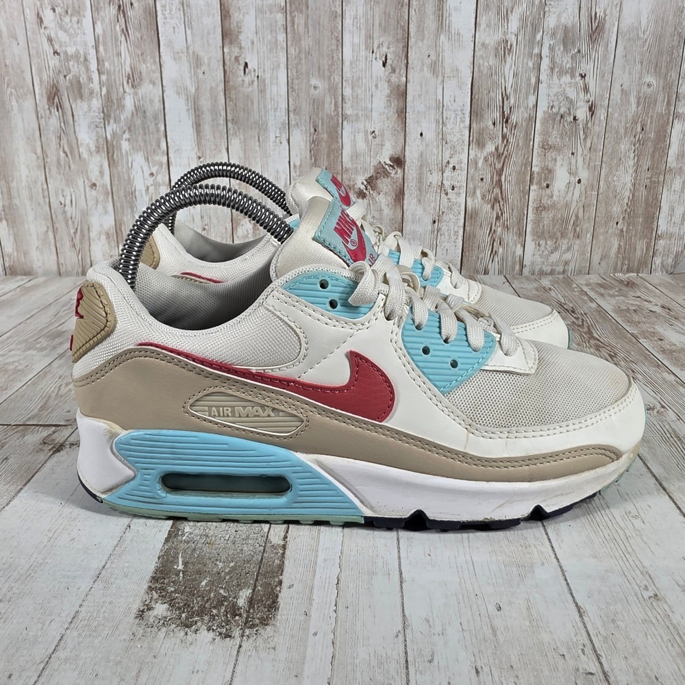 Nike Air Max 90 Womens 7.5 Coconut Milk Copa Dark Driftwood DQ4699-100 Sneaker